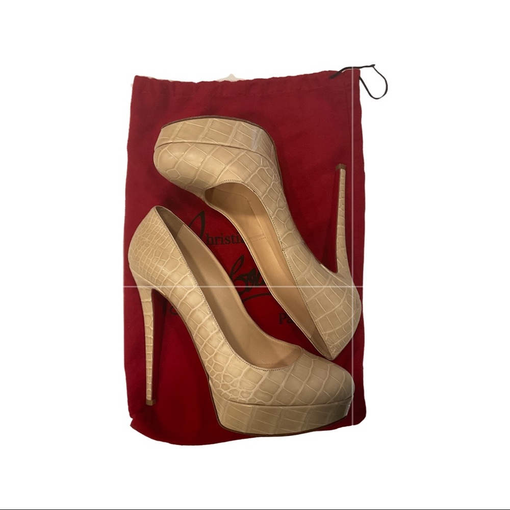 Rare Christian Louboutin alligator pumps